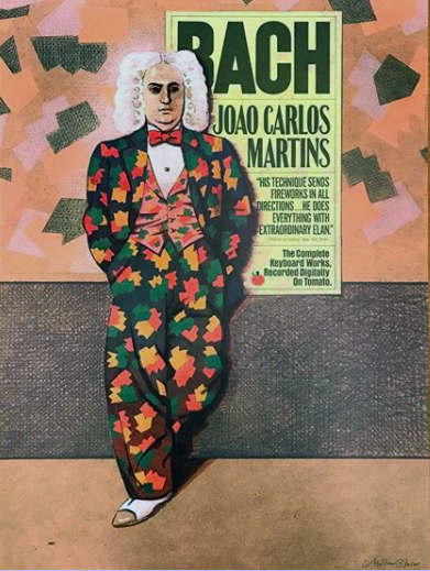 Bach in colorful suit